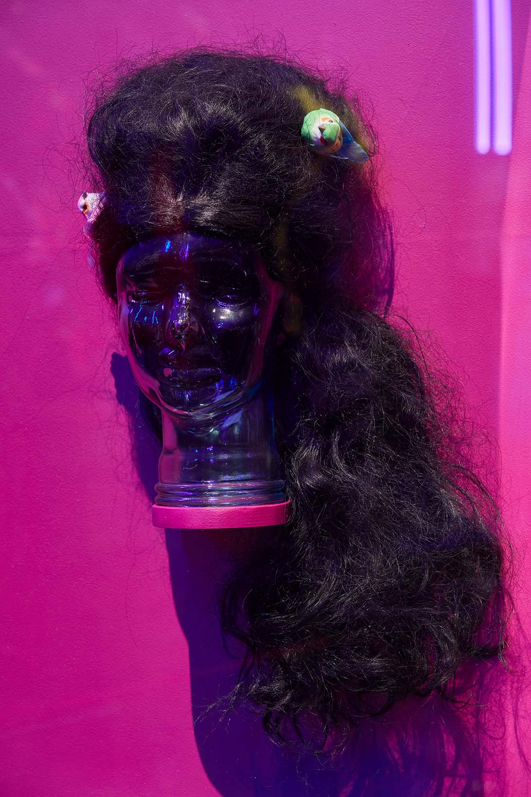 Amy’s beehive, styled by hair stylist Tracey Cahoon