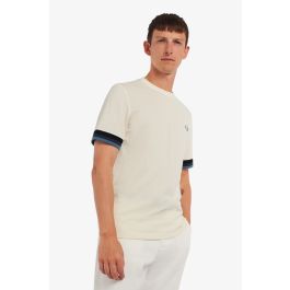 Fred Perry Striped Cuff Men's Mahogany T-shirt