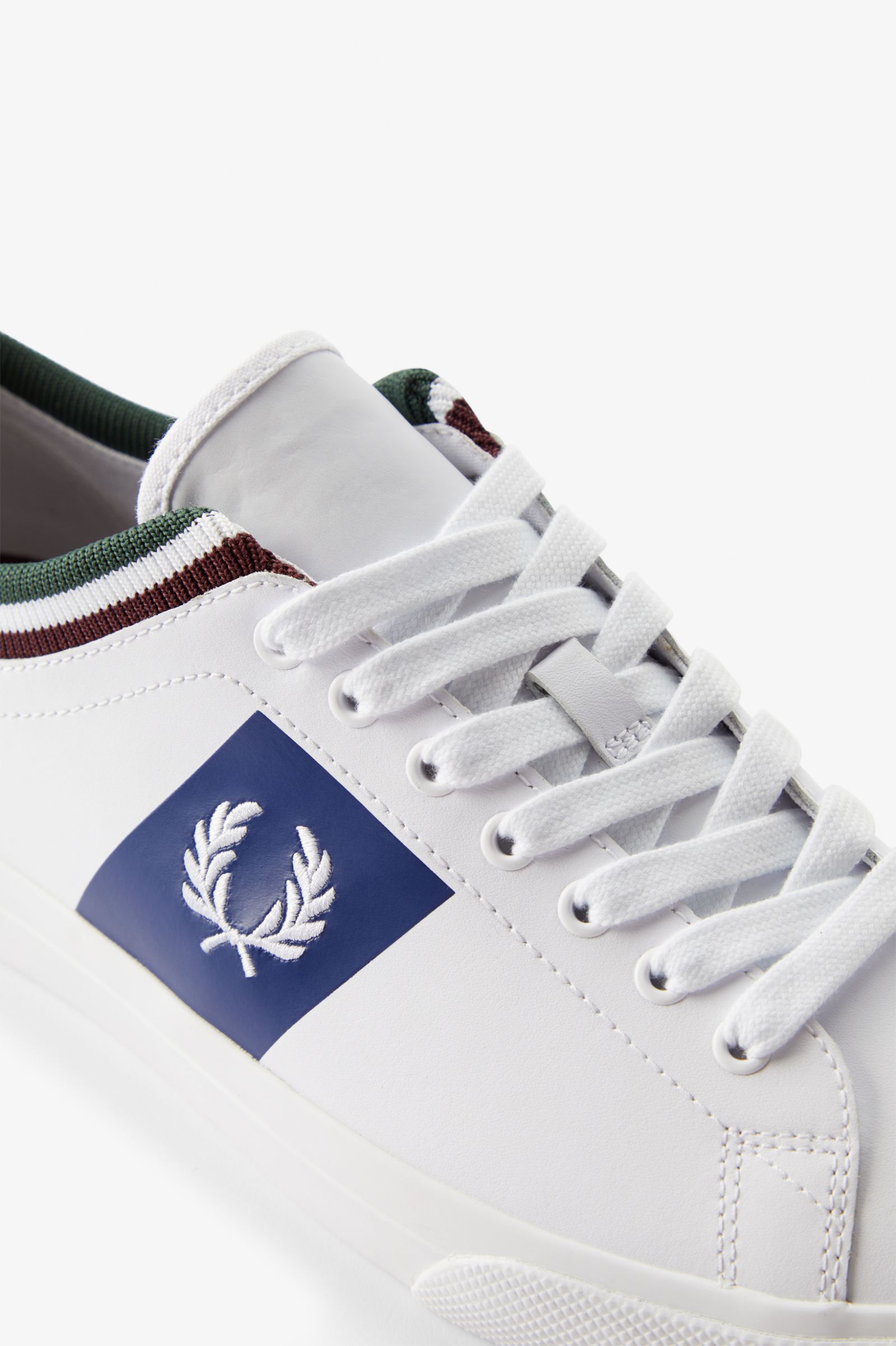 fred perry underspin tipped cuff leather trainers