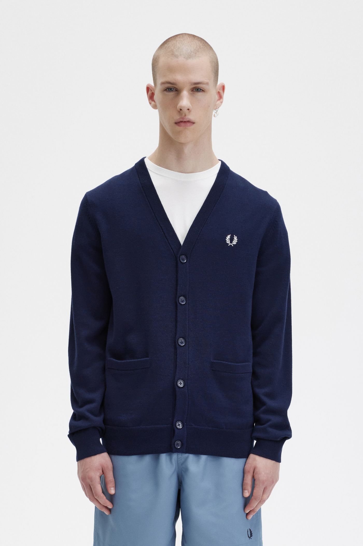 Classic Cardigan - Navy | Men's Knitwear Jumpers, Cardigans & Sweaters | Fred Perry US