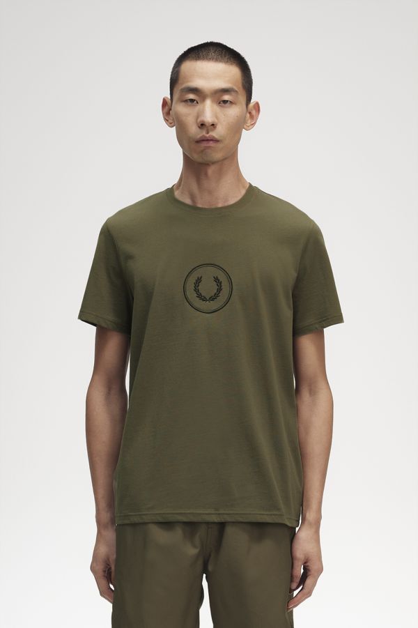 T-shirt con logo circolare