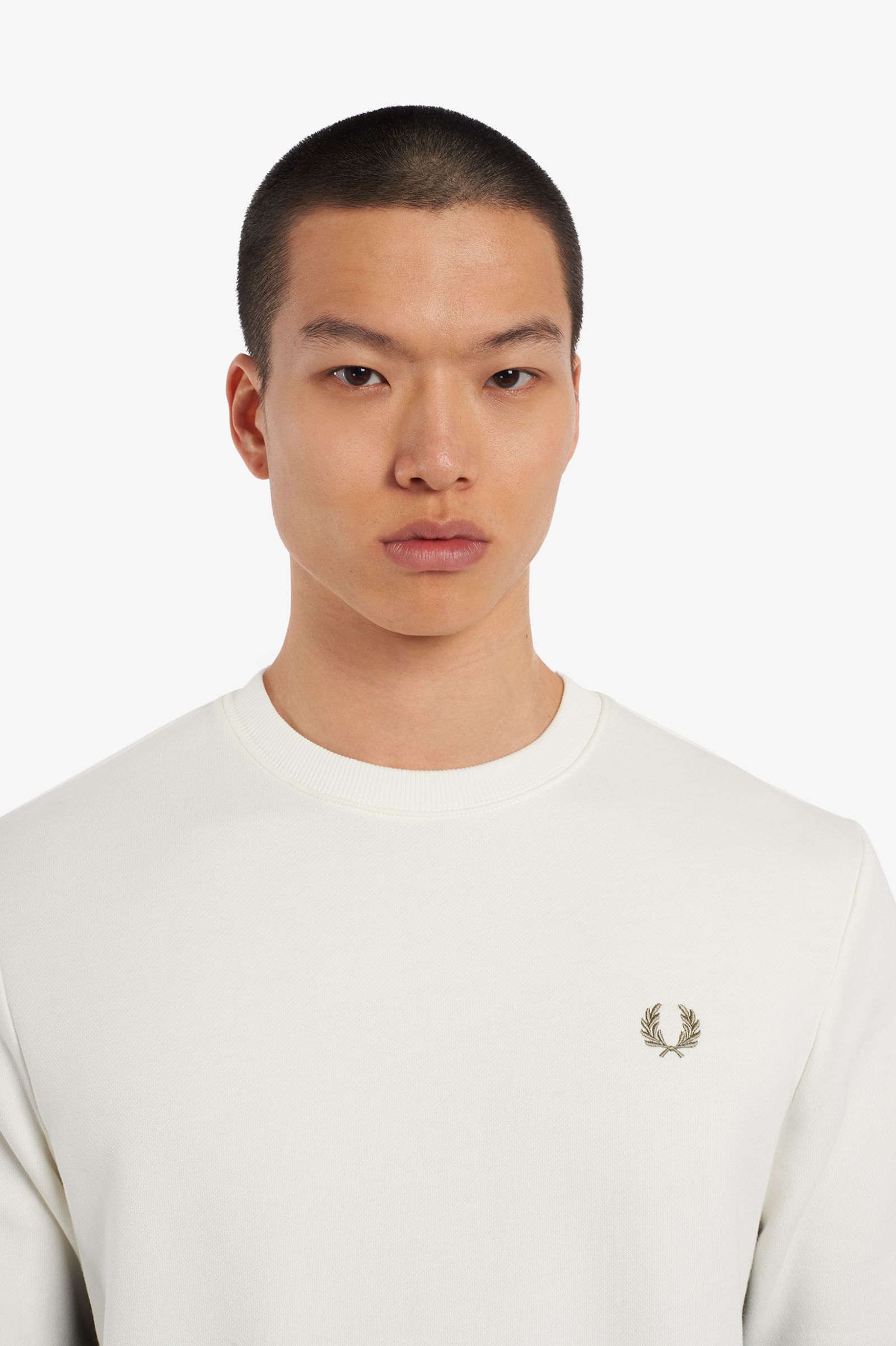 Contrast Panel Sweatshirt - Snow White 