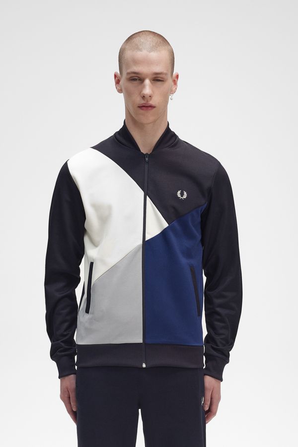 Abstract Colour Block Track Jacket