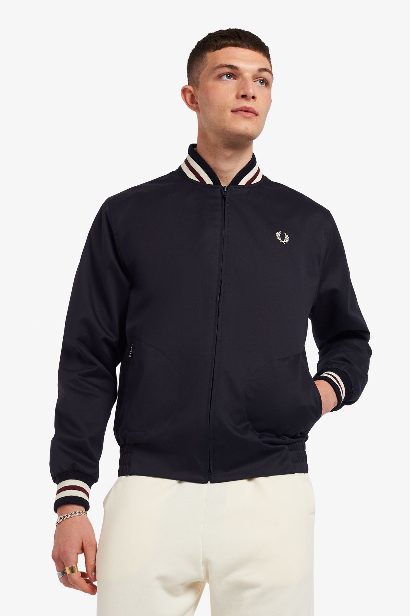 Tennis Bomber - Navy | Made In England | Men's Jackets, Shirts & T ...