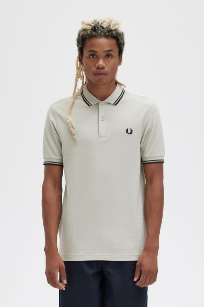 Fred Perry Camiseta Con Logo Bordado Gris ES