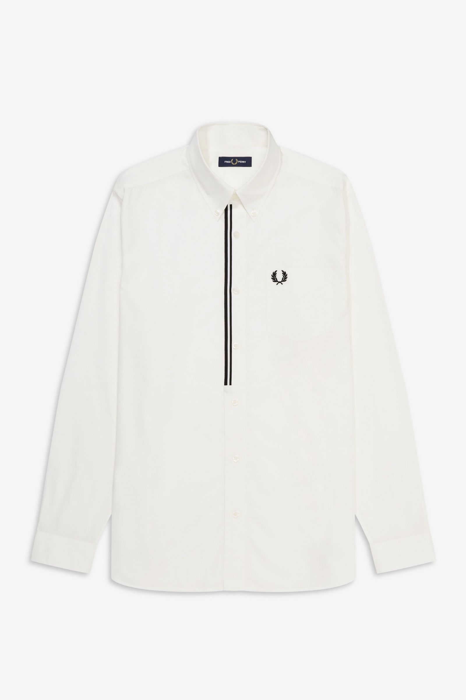 fred perry taped placket shirt