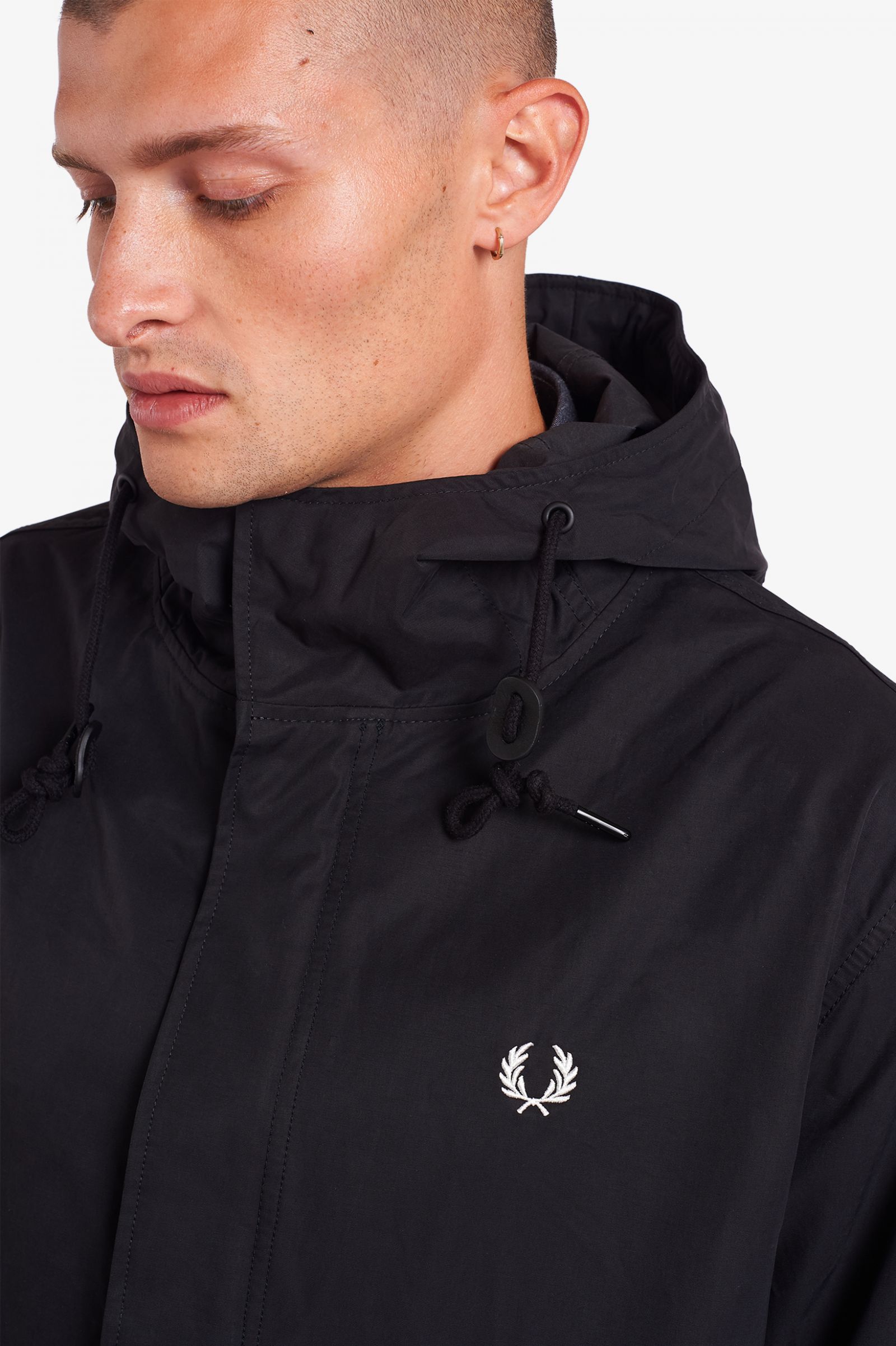 Shop Fred Perry Black Fishtail Parka | UP TO 55% OFF