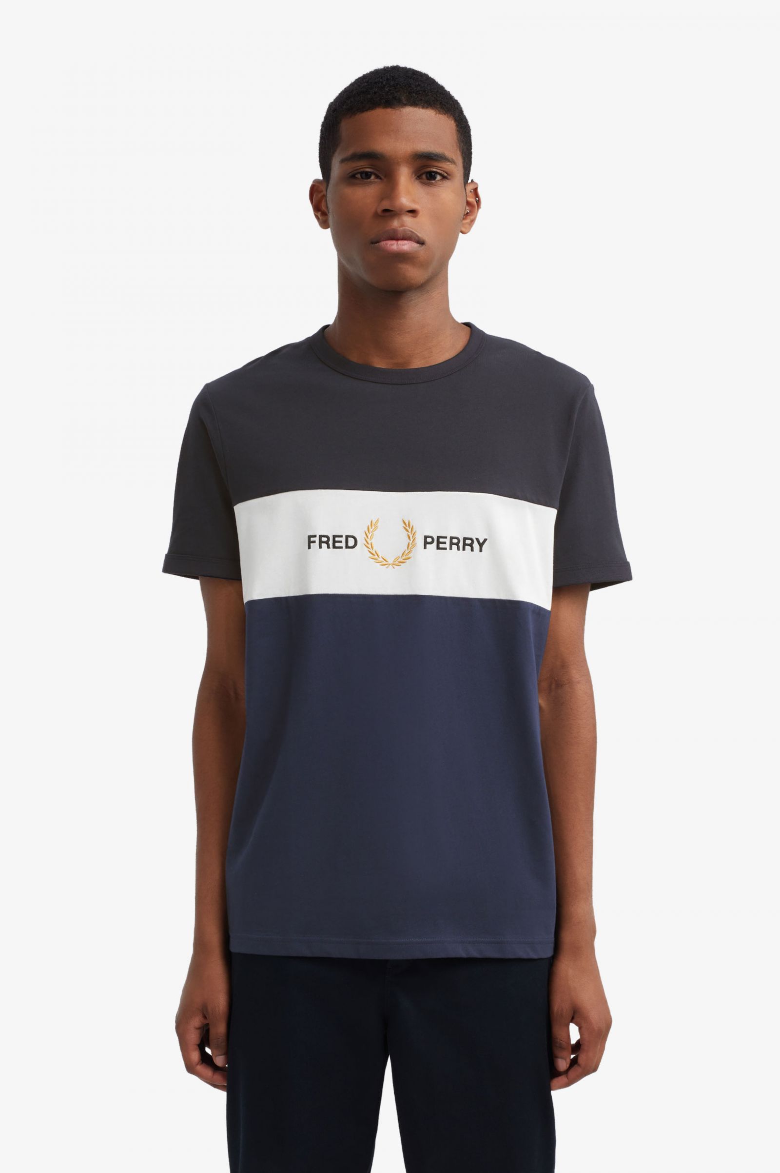 Fred Perry Central Panel Crew Sweatshirt 2024 www.favors