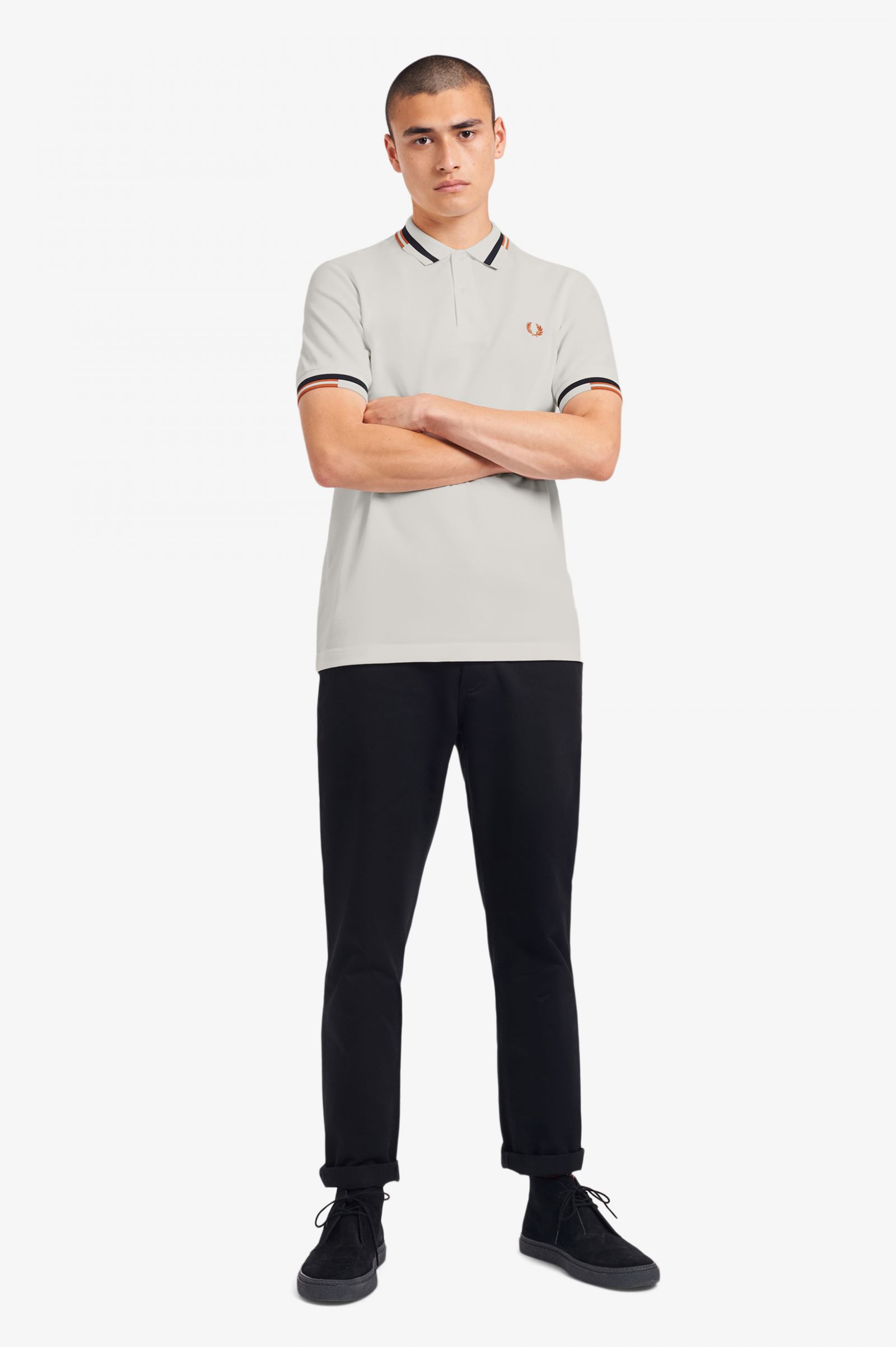 fred perry abstract polo shirt