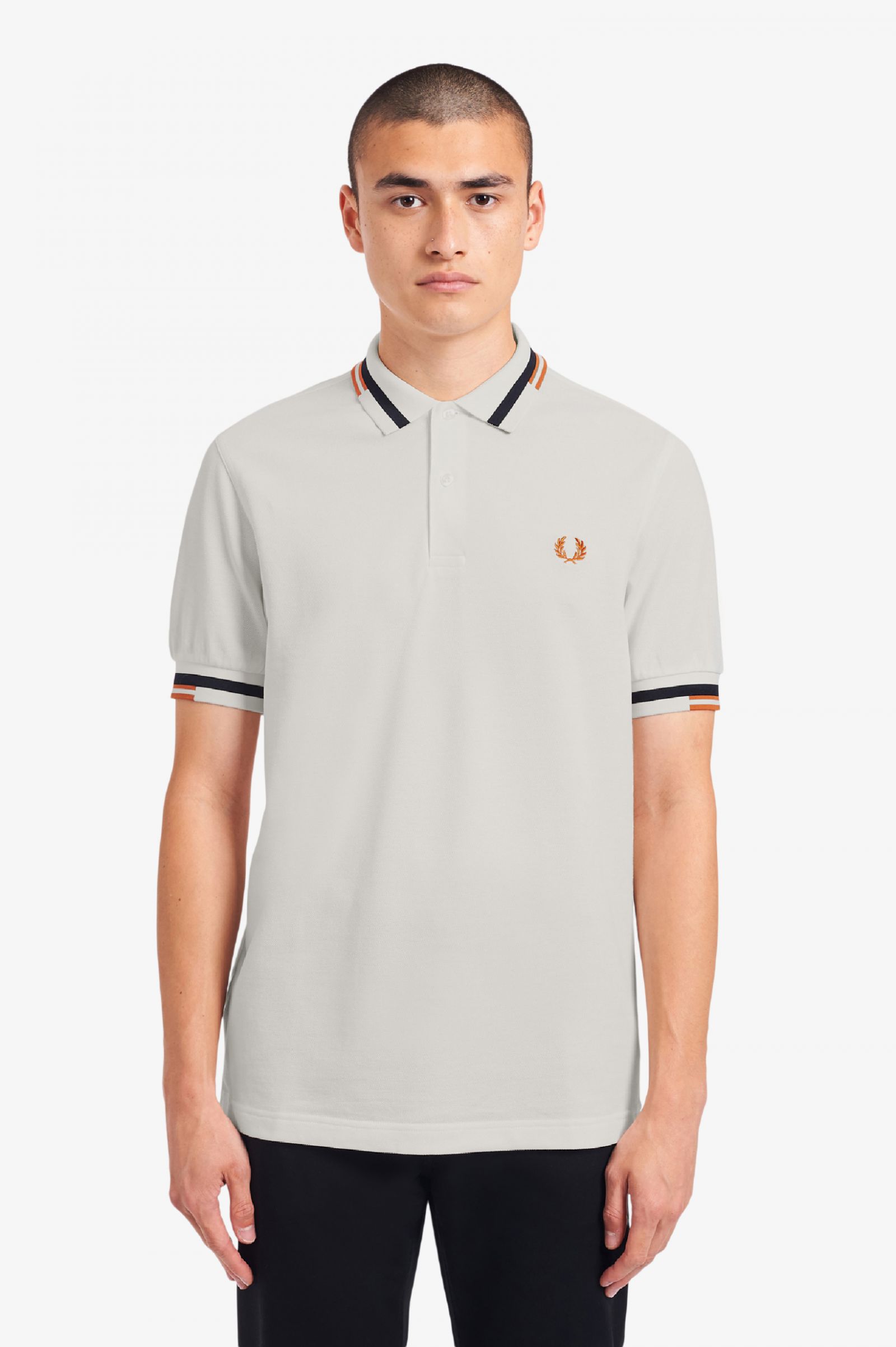 fred perry abstract polo shirt