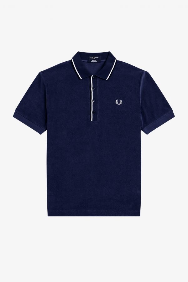 Towelling Twin Tipped Polo Shirt
