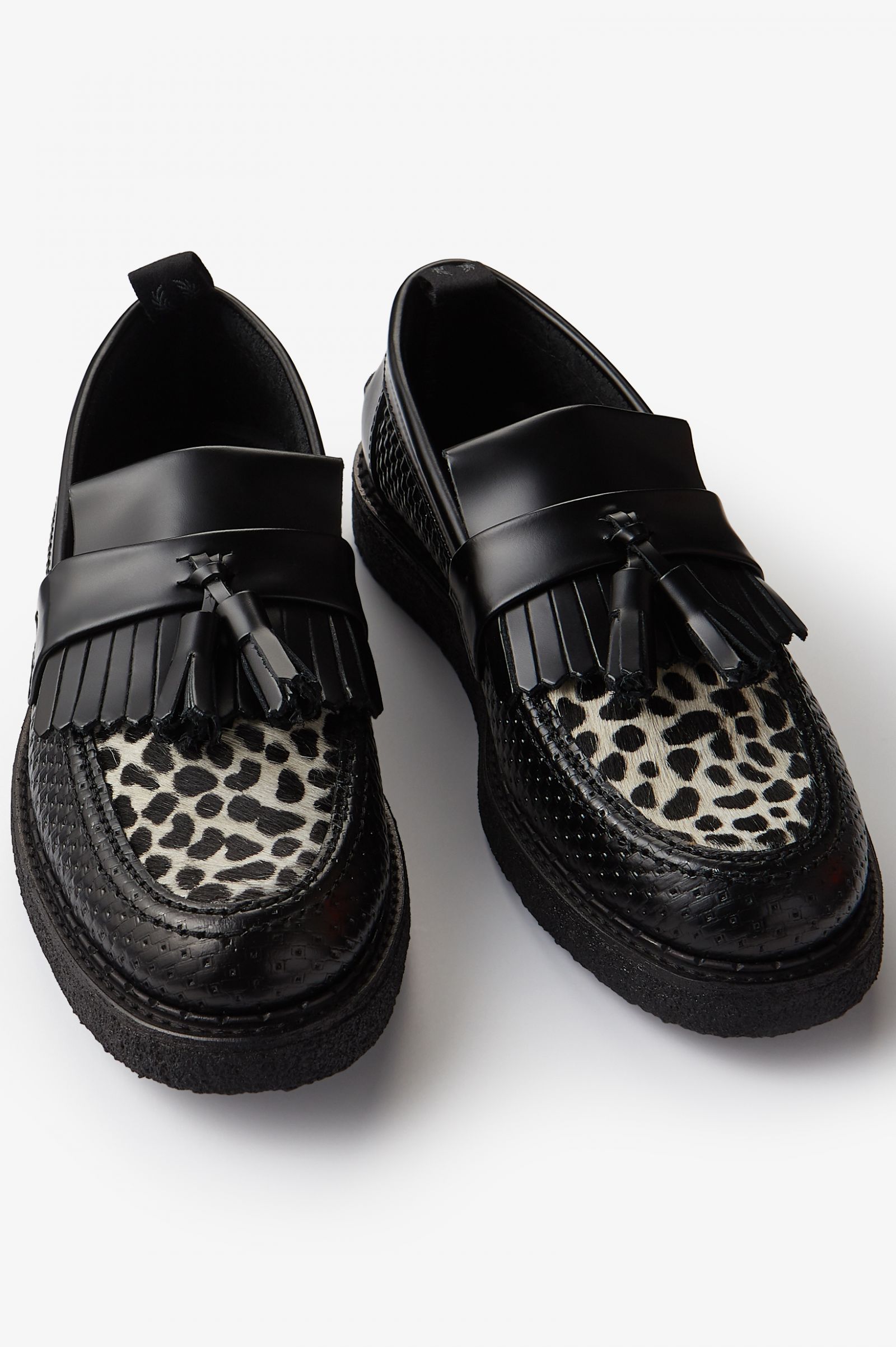 Textured Tassel Loafer - Black | Men's 