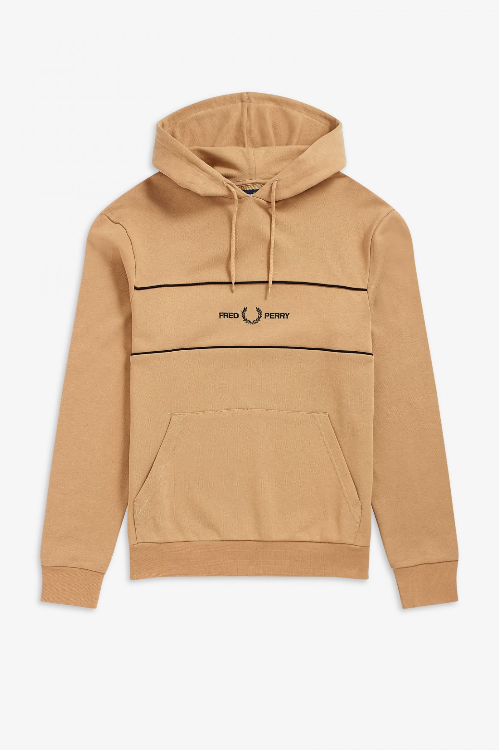 fred perry embroidered hooded sweatshirt