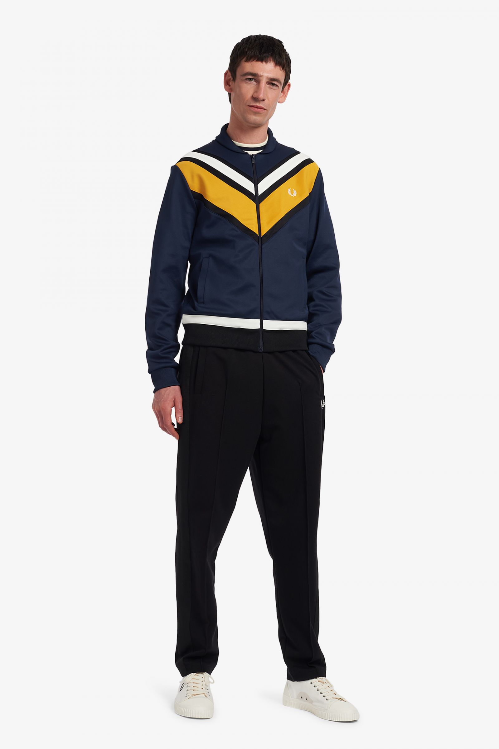 fred perry panel jacket