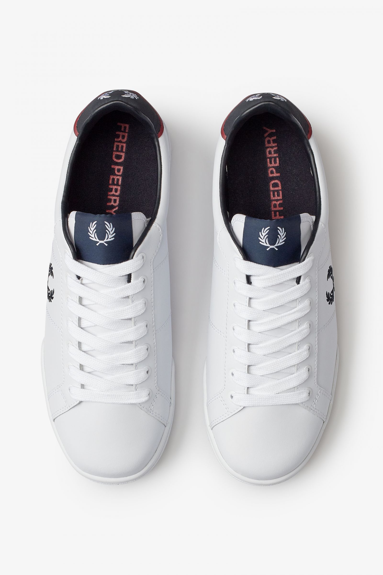 fred perry b7222 leather white