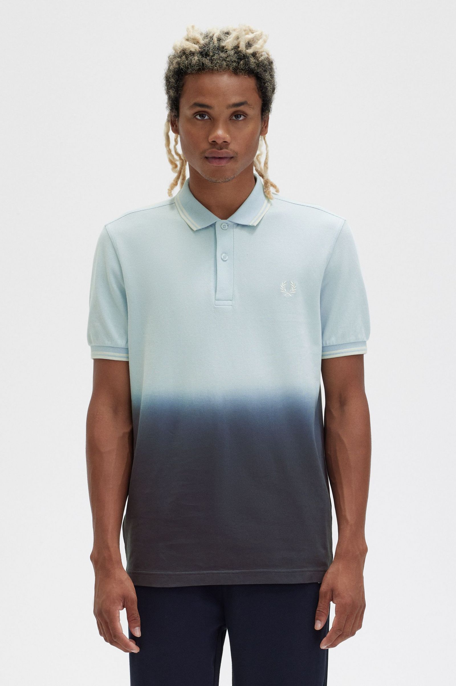 overloop Voorkeur som Ombre Fred Perry Shirt - Light Ice | The Fred Perry Shirt | Men's Short &  Long Sleeve Polo Shirts | Fred Perry US