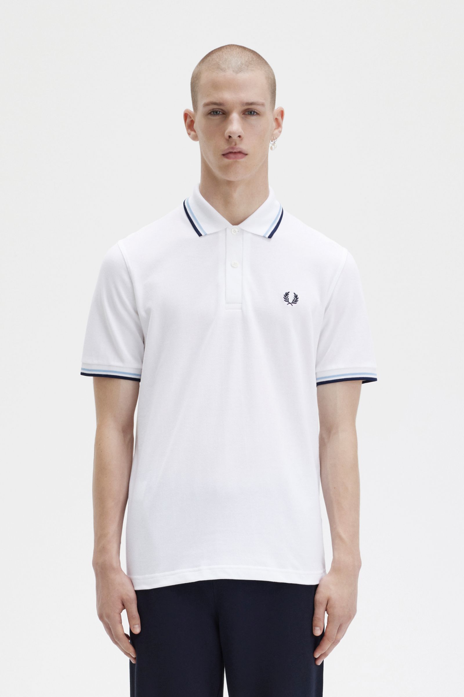 Verzoekschrift Proportioneel Bot M12 - White / Ice / Navy | The Fred Perry Shirt | Men's Short & Long Sleeve  Polo Shirts | Fred Perry US