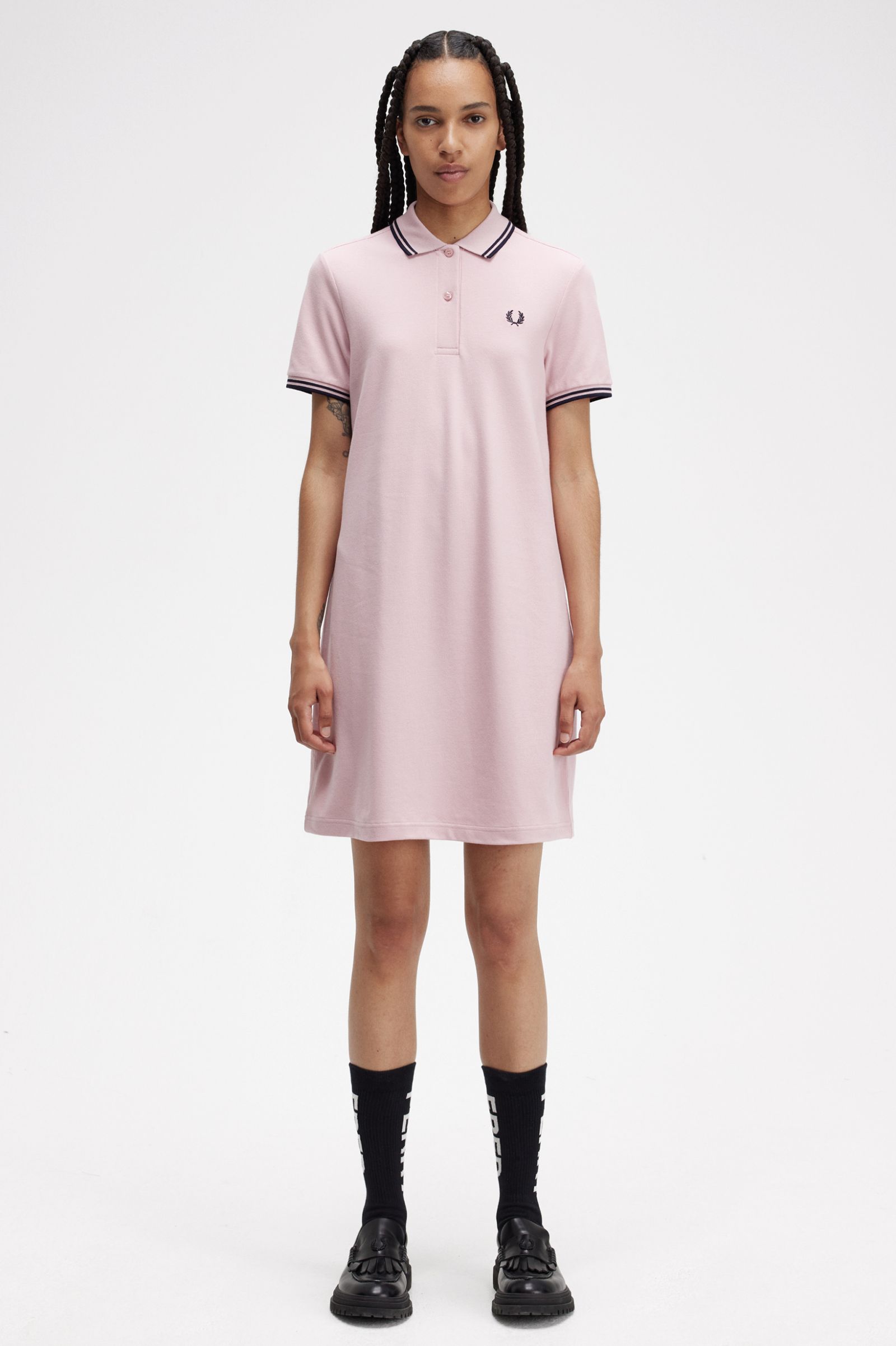 Ga wandelen Tegen liefdadigheid Twin Tipped Fred Perry Shirt Dress - Chalky Pink | Women's Dresses | Polo  Dresses & Shirt Dresses | Fred Perry US