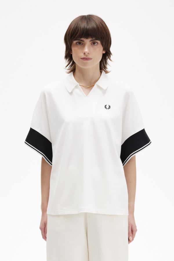 Tipped Cuff Pique Shirt