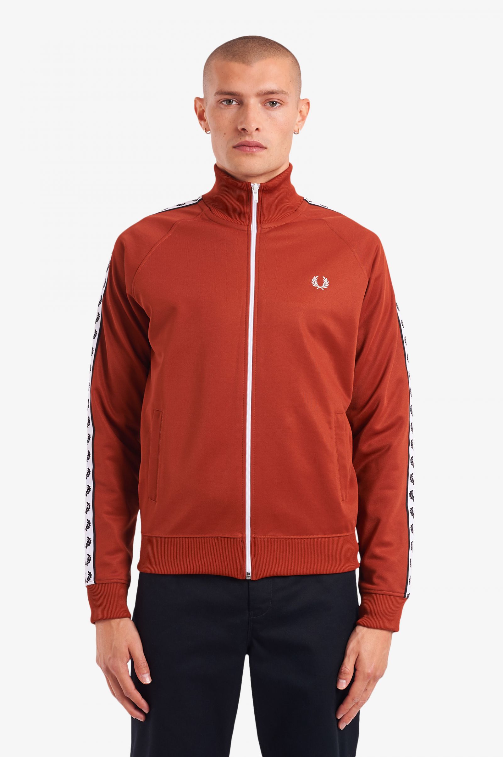 fred perry track jacket red