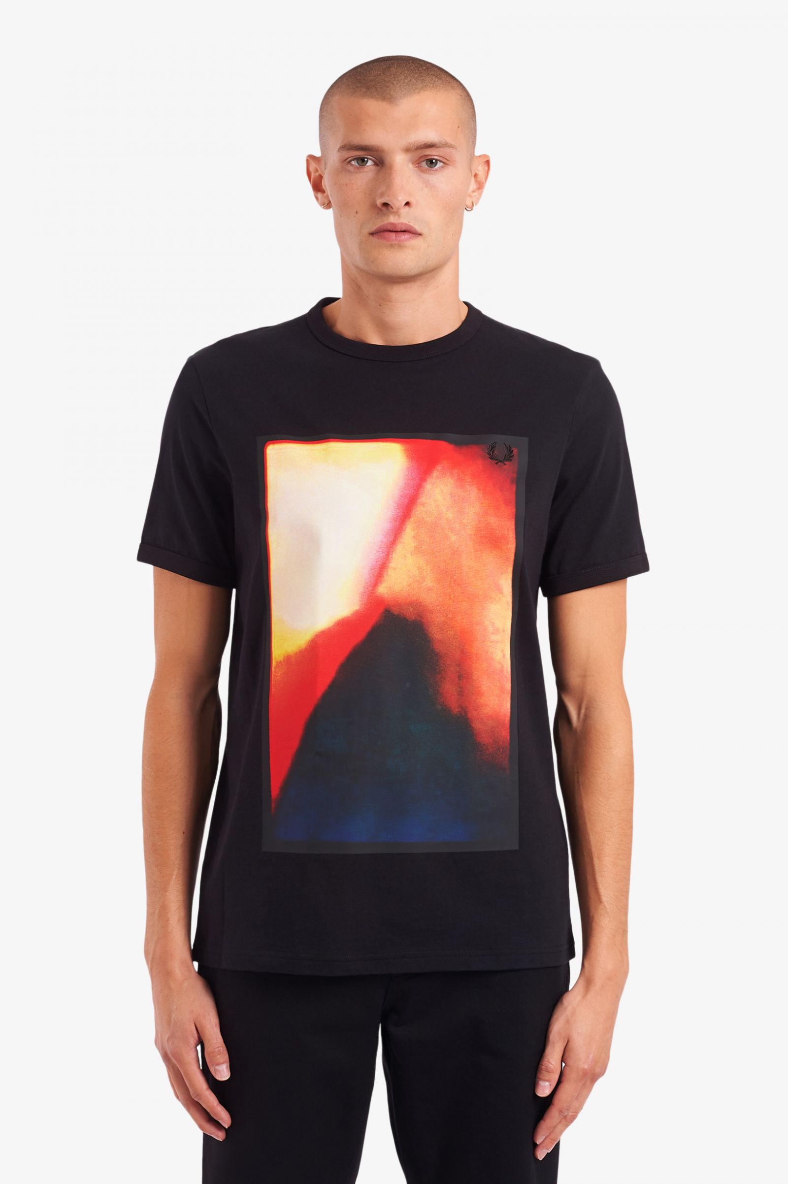 Abstract Graphic T Shirt Black Men S T Shirts Designer T Shirts For Men Fred Perry Uk