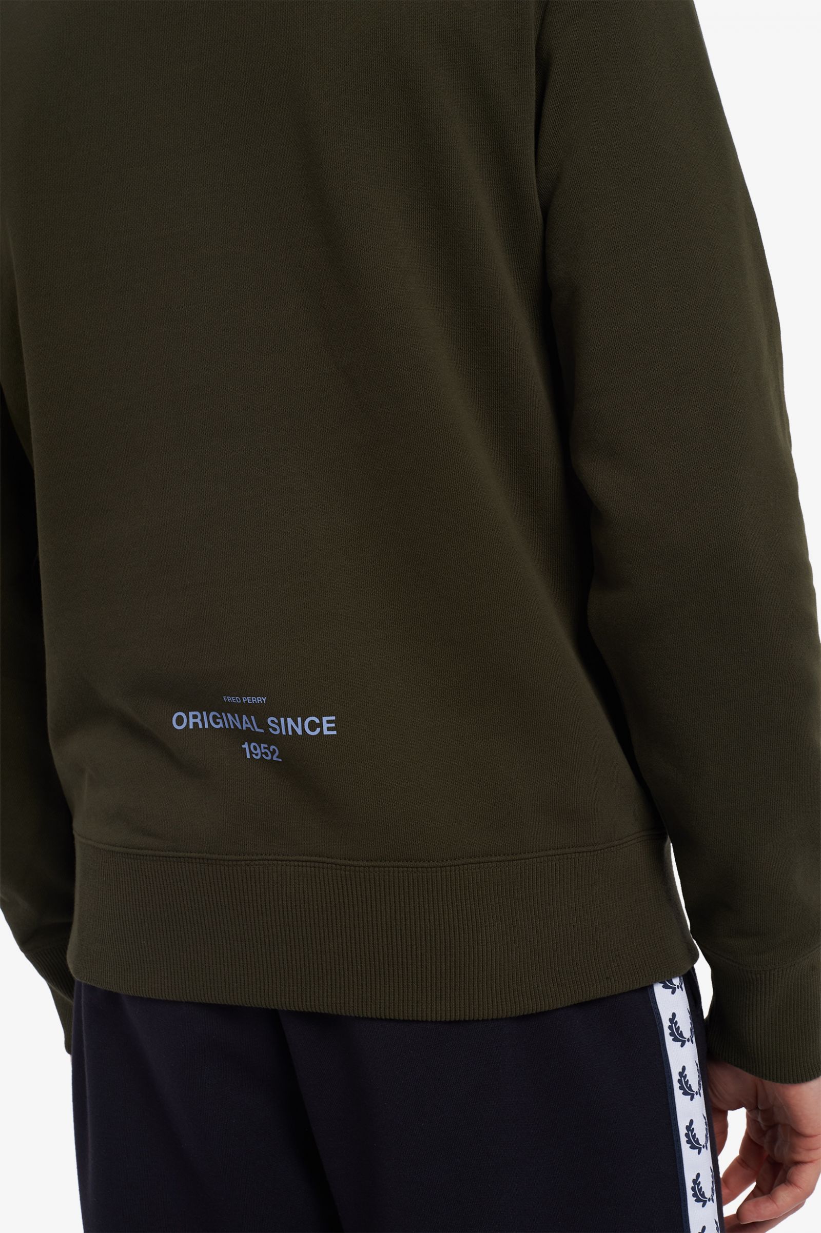 green fred perry sweatshirt
