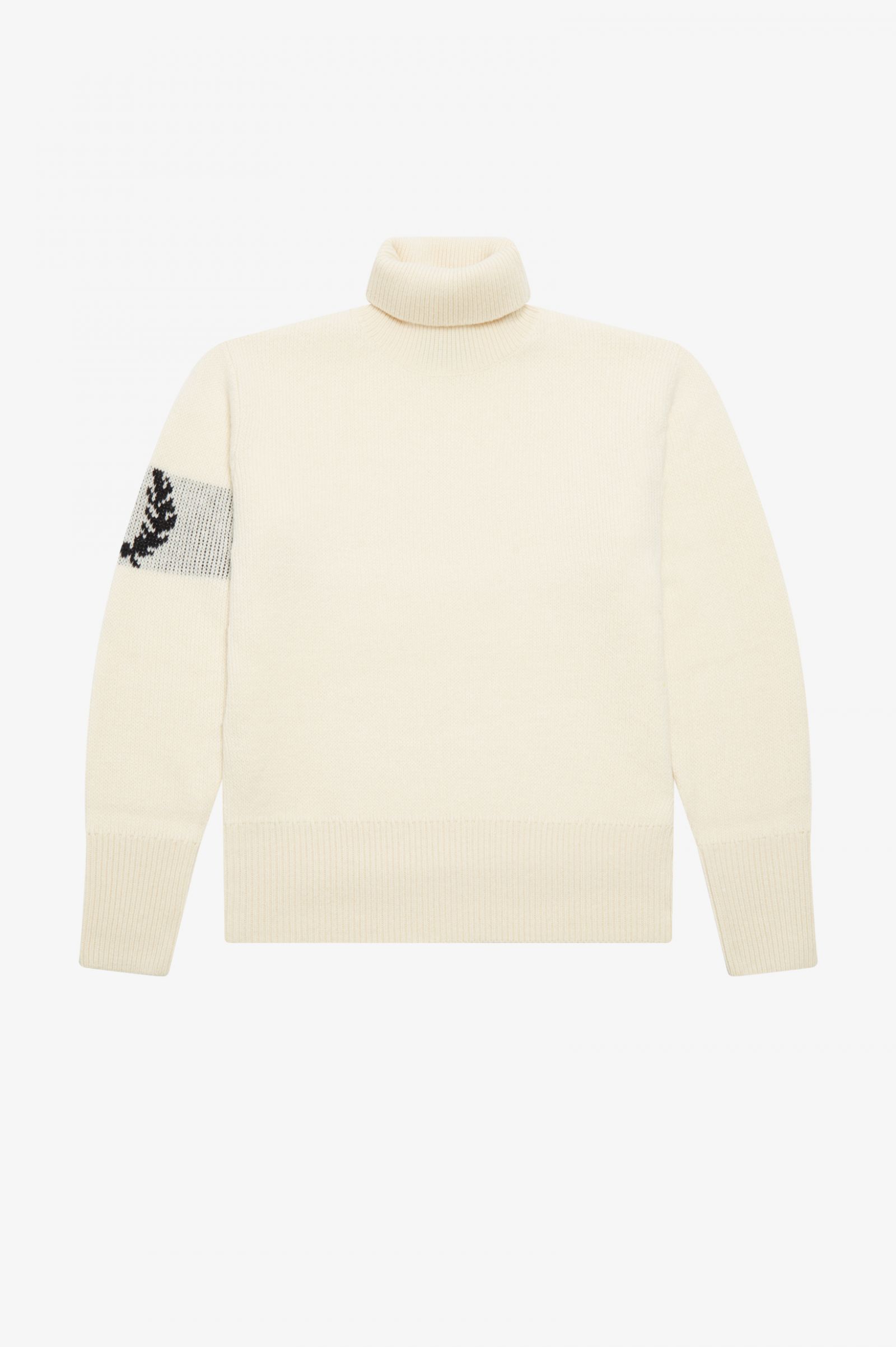 Laurel Wreath Roll Neck Jumper - Snow 