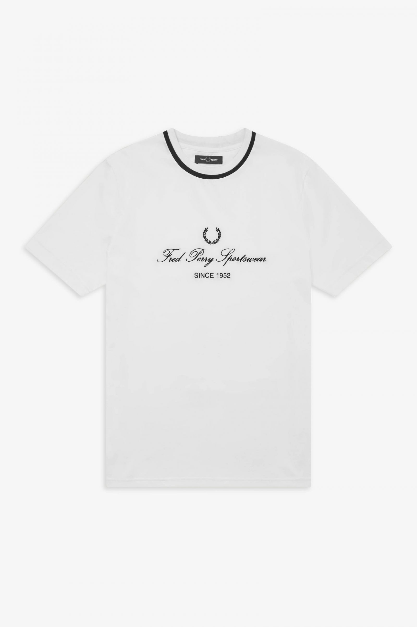 Script Embroidered T Shirt Snow White Men S T Shirts Designer T Shirts For Men Fred Perry Uk
