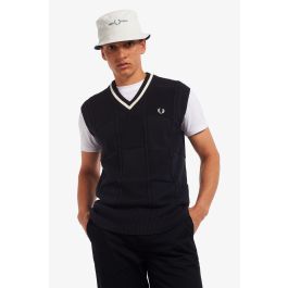 Cable Knit Tank - Black | Men's 