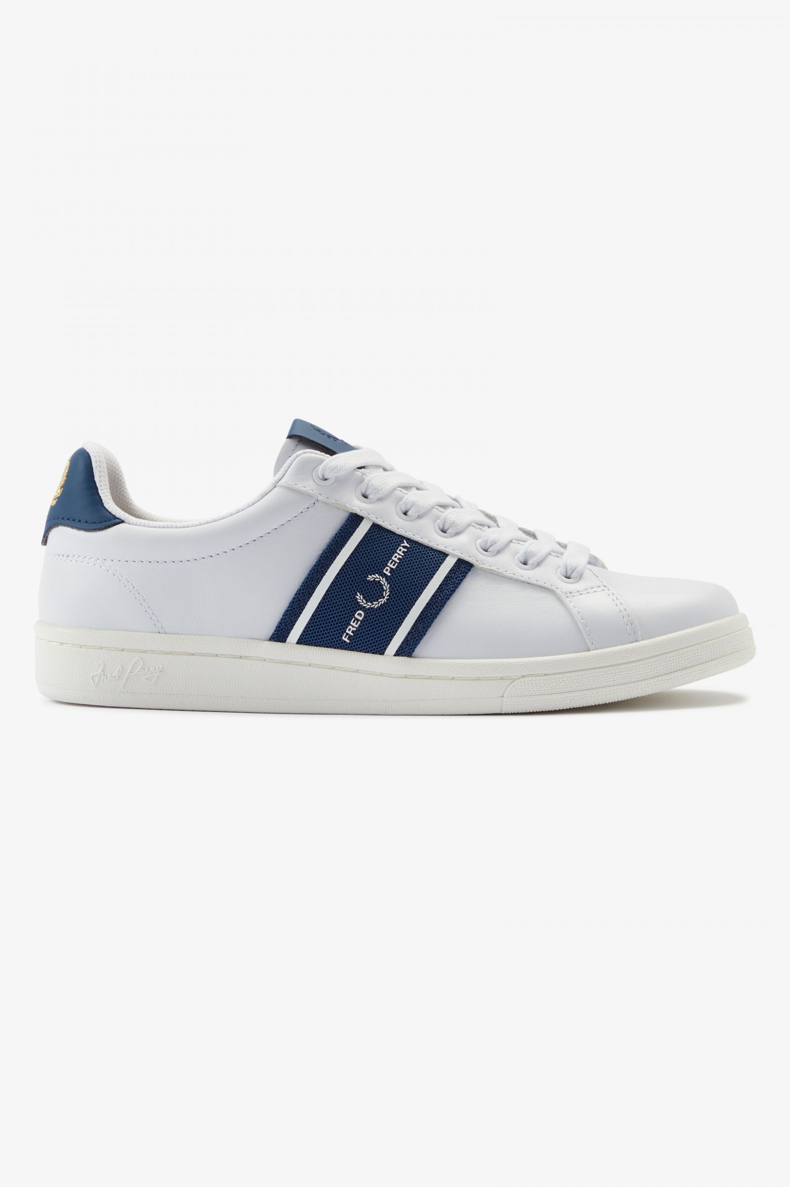 B721 Lea/Graphic Brand Mesh | Fred Perry