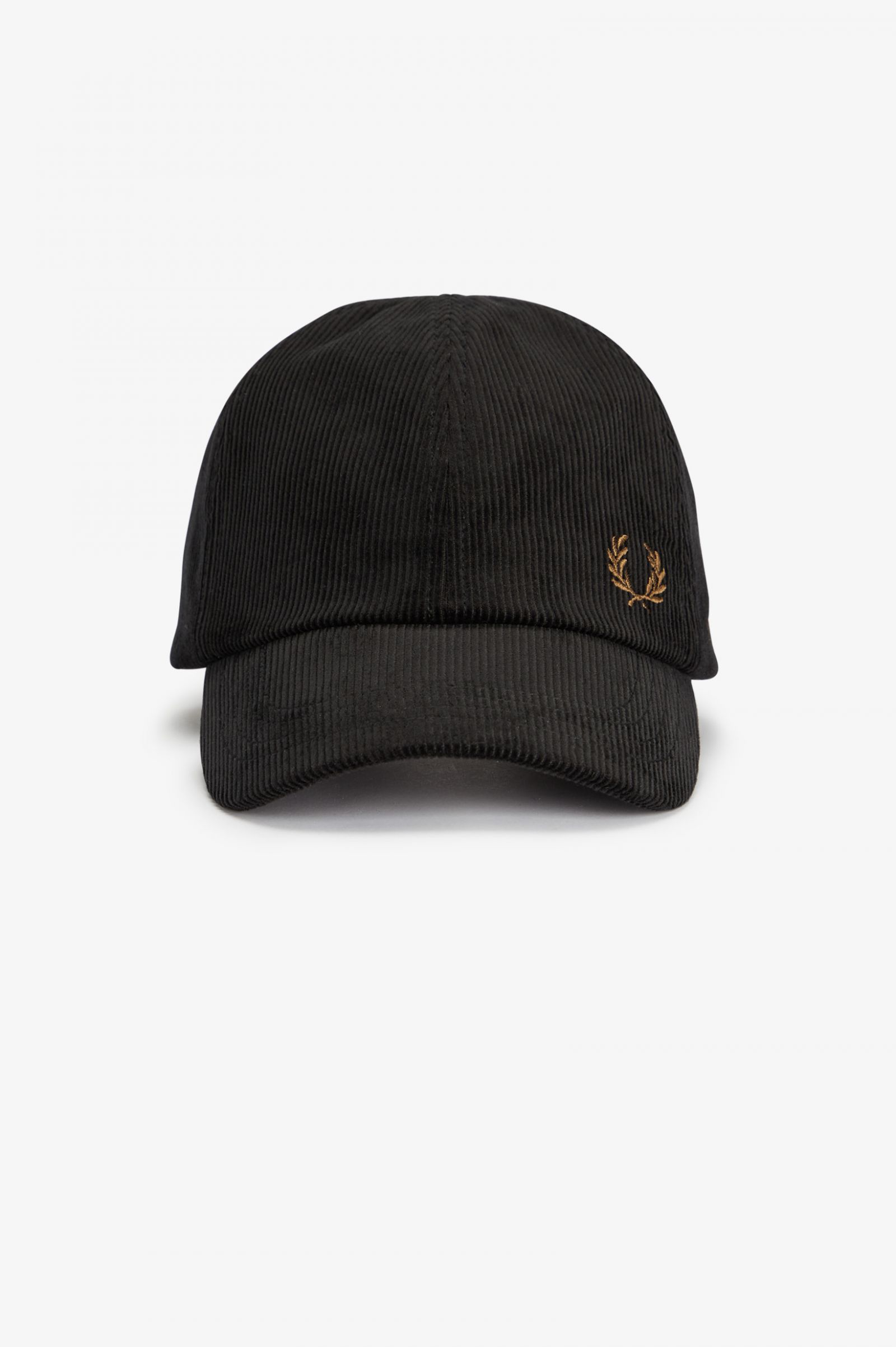 Dual Branded Corduroy Cap - Black | Men 