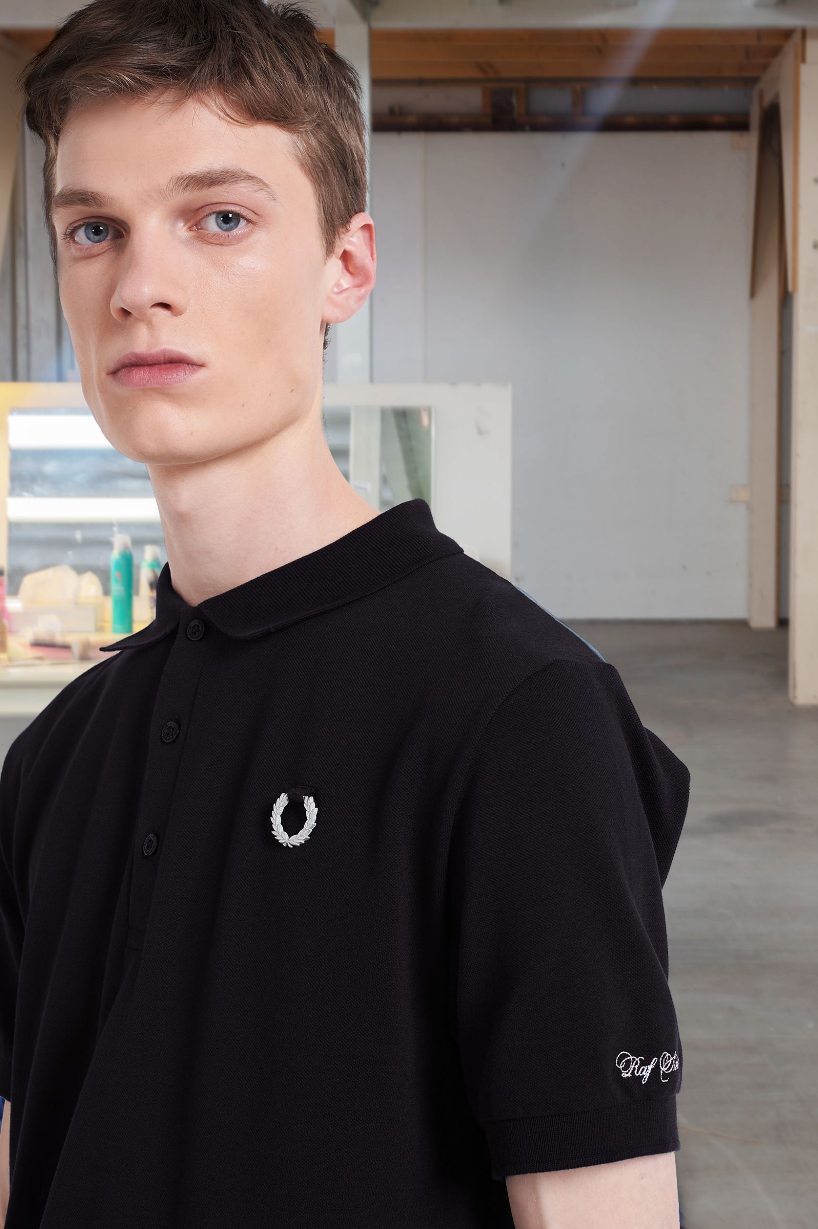 売りオーダー FRED PERRY RAF SIMONS YOKE PRINT POLO