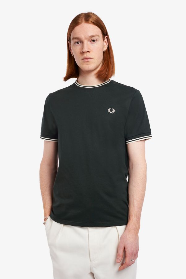 T-Shirt mit Doppelstreifen