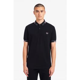 fred perry abstract polo shirt