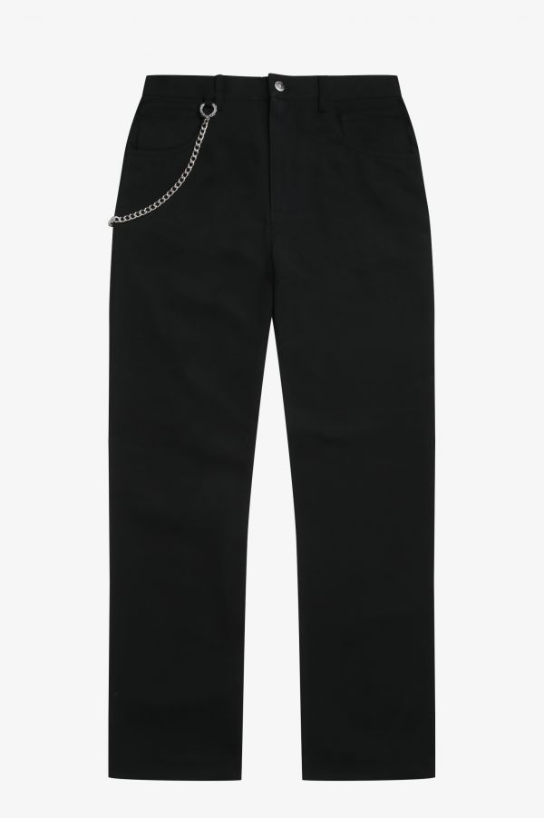 Chain Detail Twill Trousers