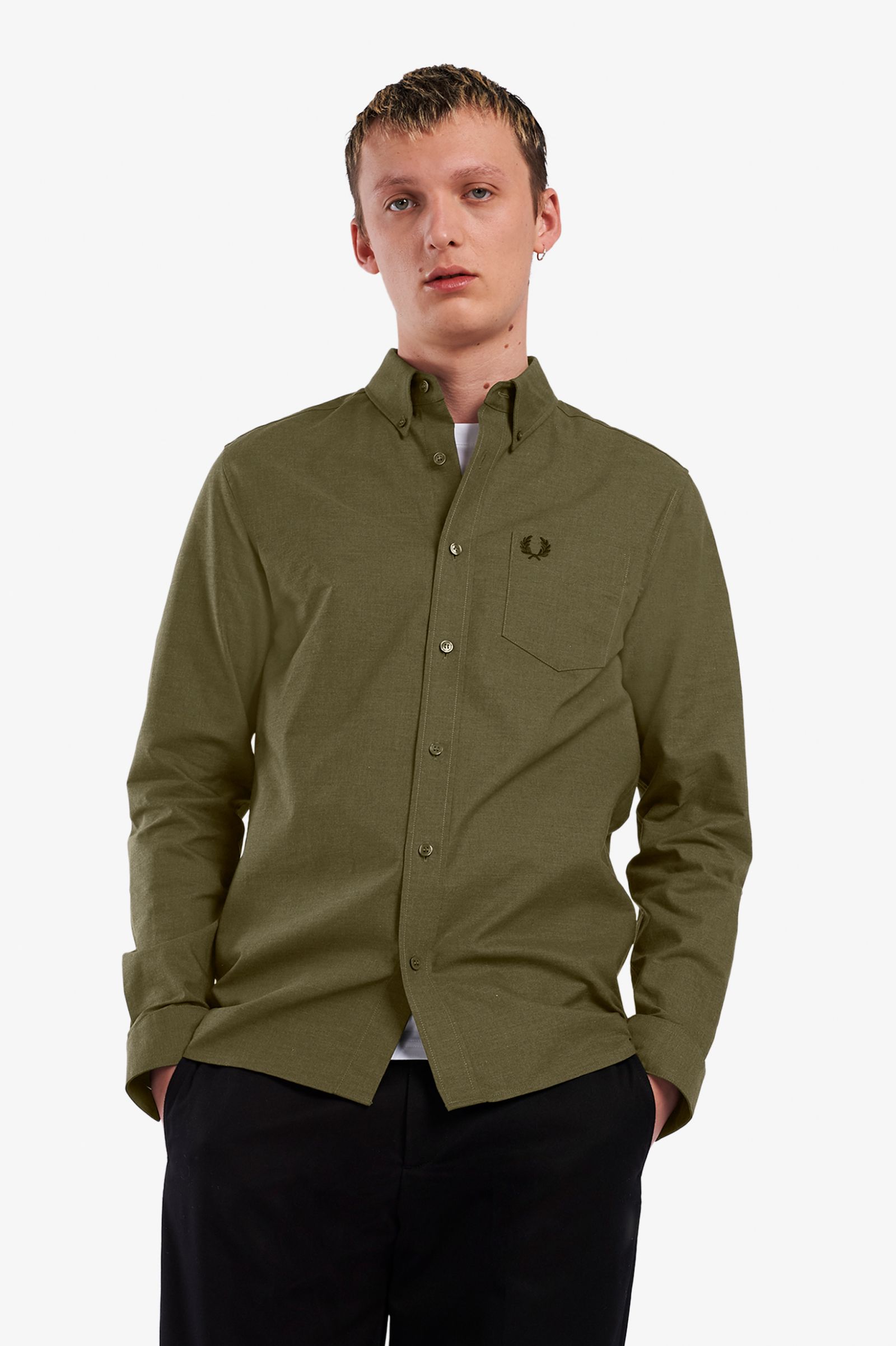 María fácil de lastimarse bebida Camisa Oxford - Verde uniforme | Camisas Para Hombre | Camisas Casuales y  Camisas De Diseño | Fred Perry ES