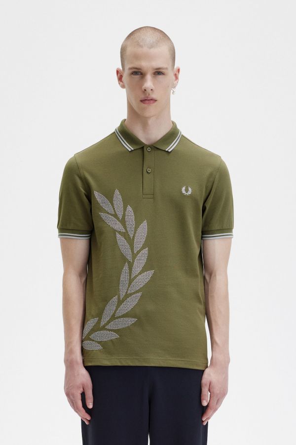 Polo Fred Perry Laurel Wreath A Punto Croce