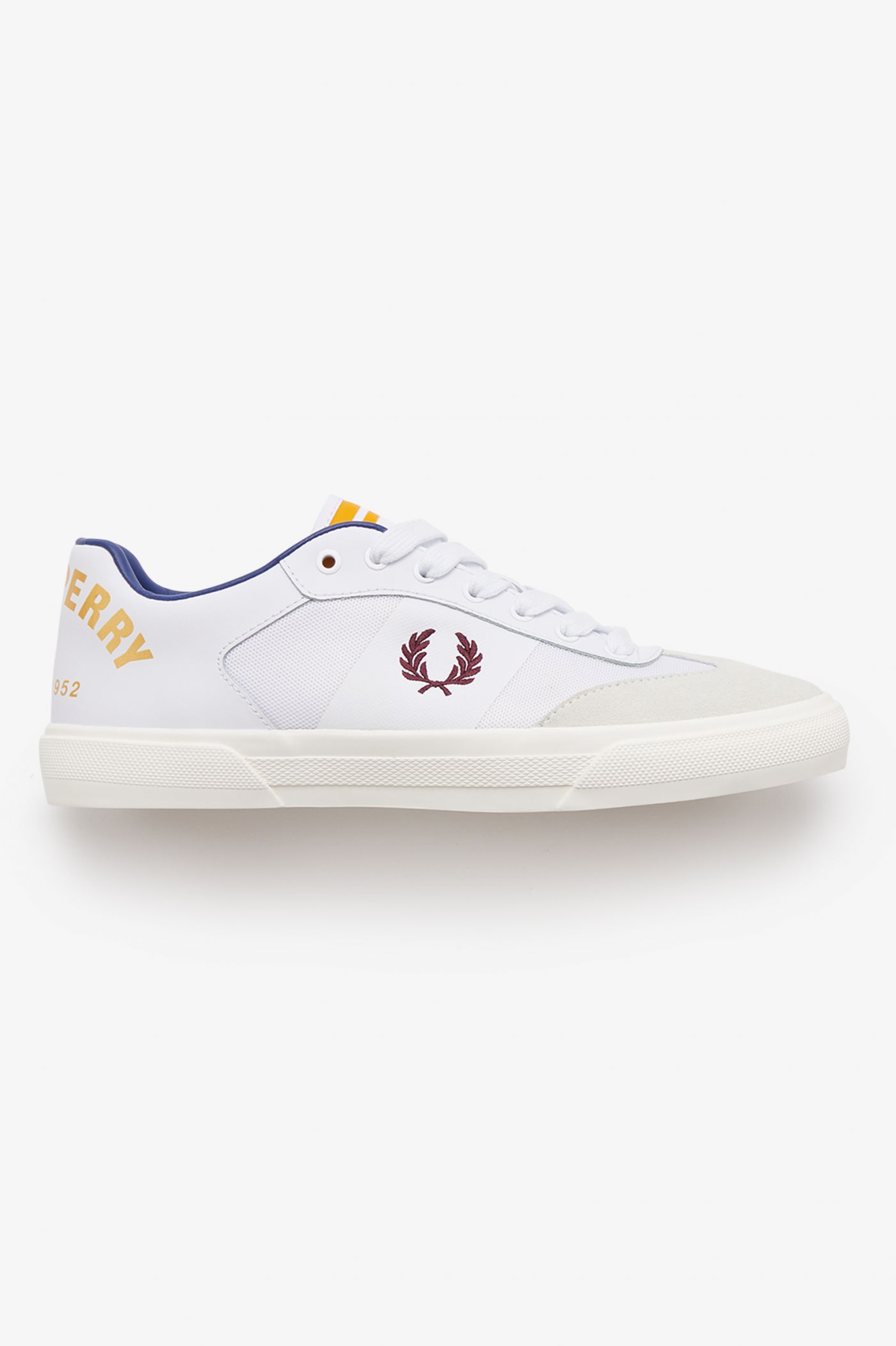 Det Bank aflevere Clay - White | Men's Footwear | Boots, Loafers & Designer Trainers | Fred  Perry