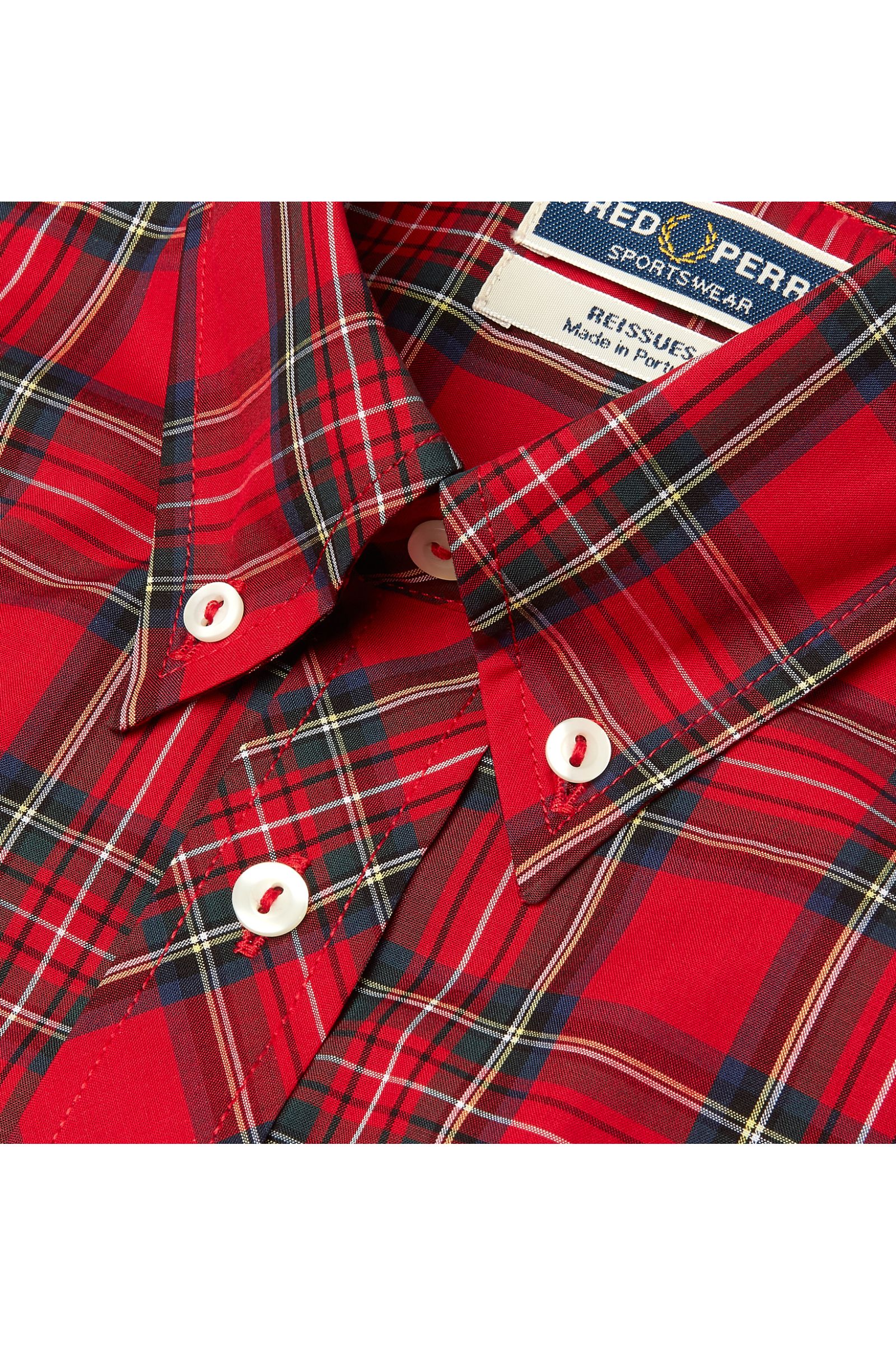 fred perry tartan shirt short sleeve