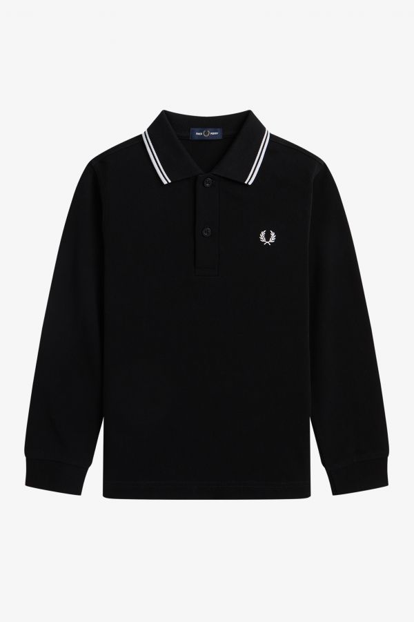 Kids Long Sleeve Twin Tipped Fred Perry Shirt