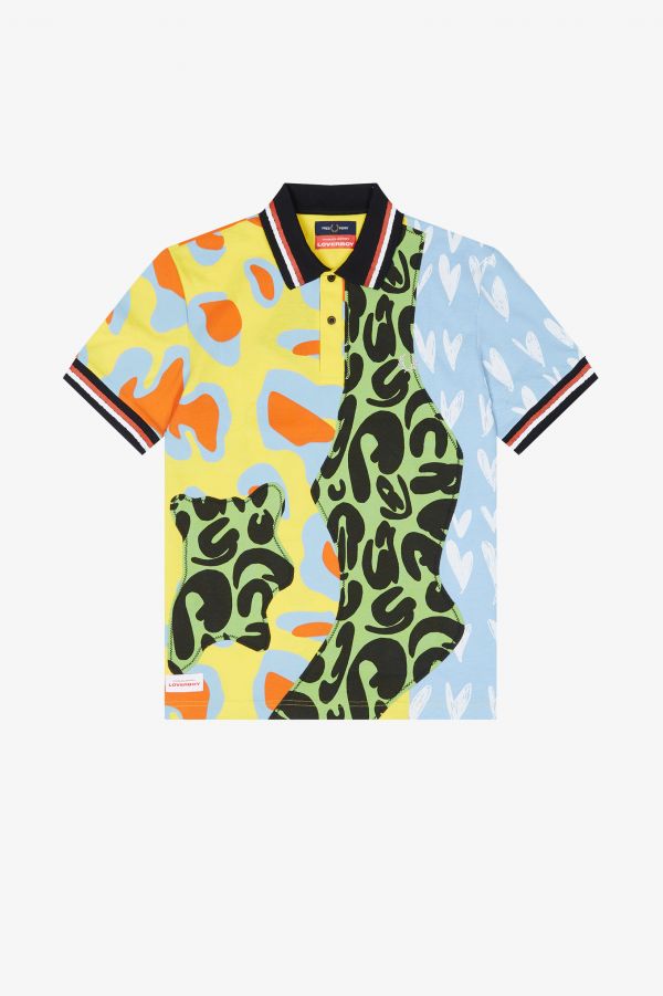 Polo en patchwork animal