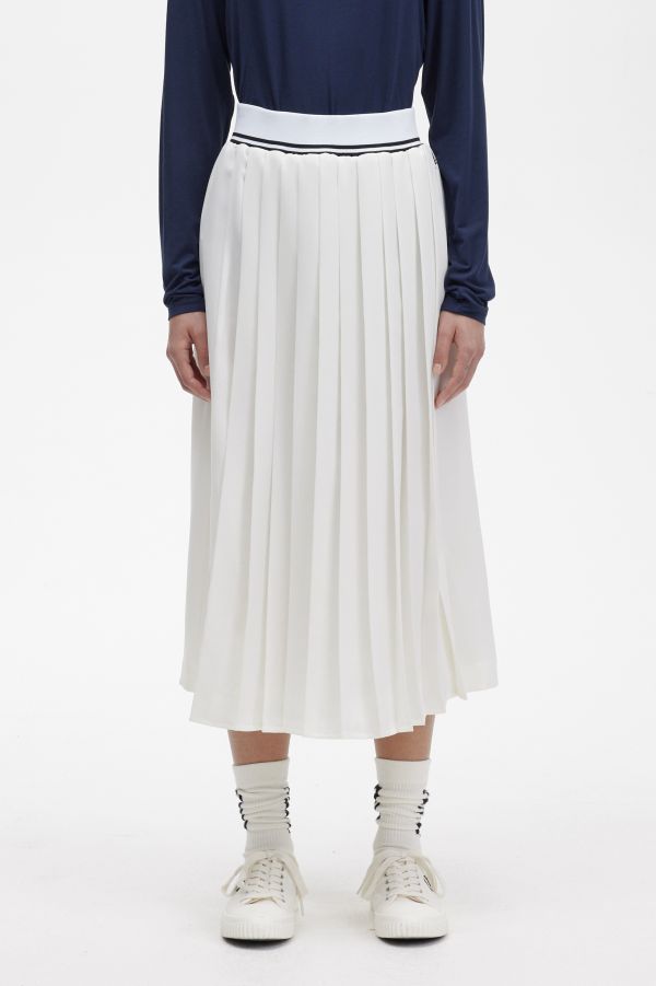 Tipped Pleated Skirt