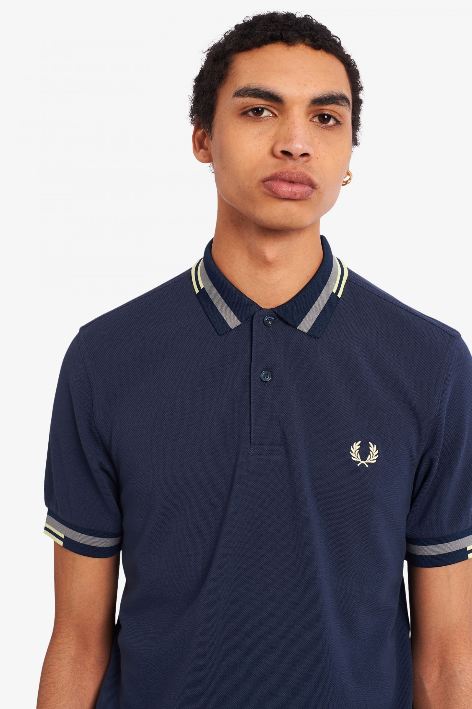 FRED PERRY ABSTRACT COLLAR POLO SHIRT Black SIZE XXL BNWT