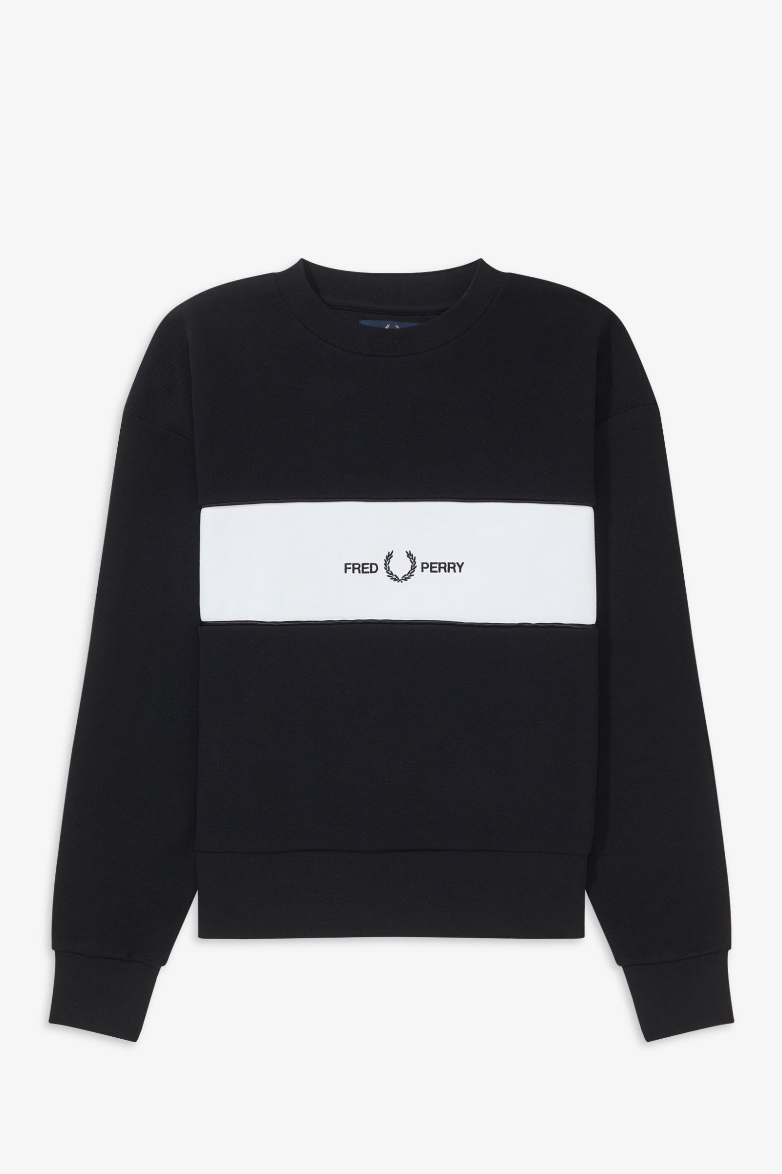 fred perry piped sweatshirt