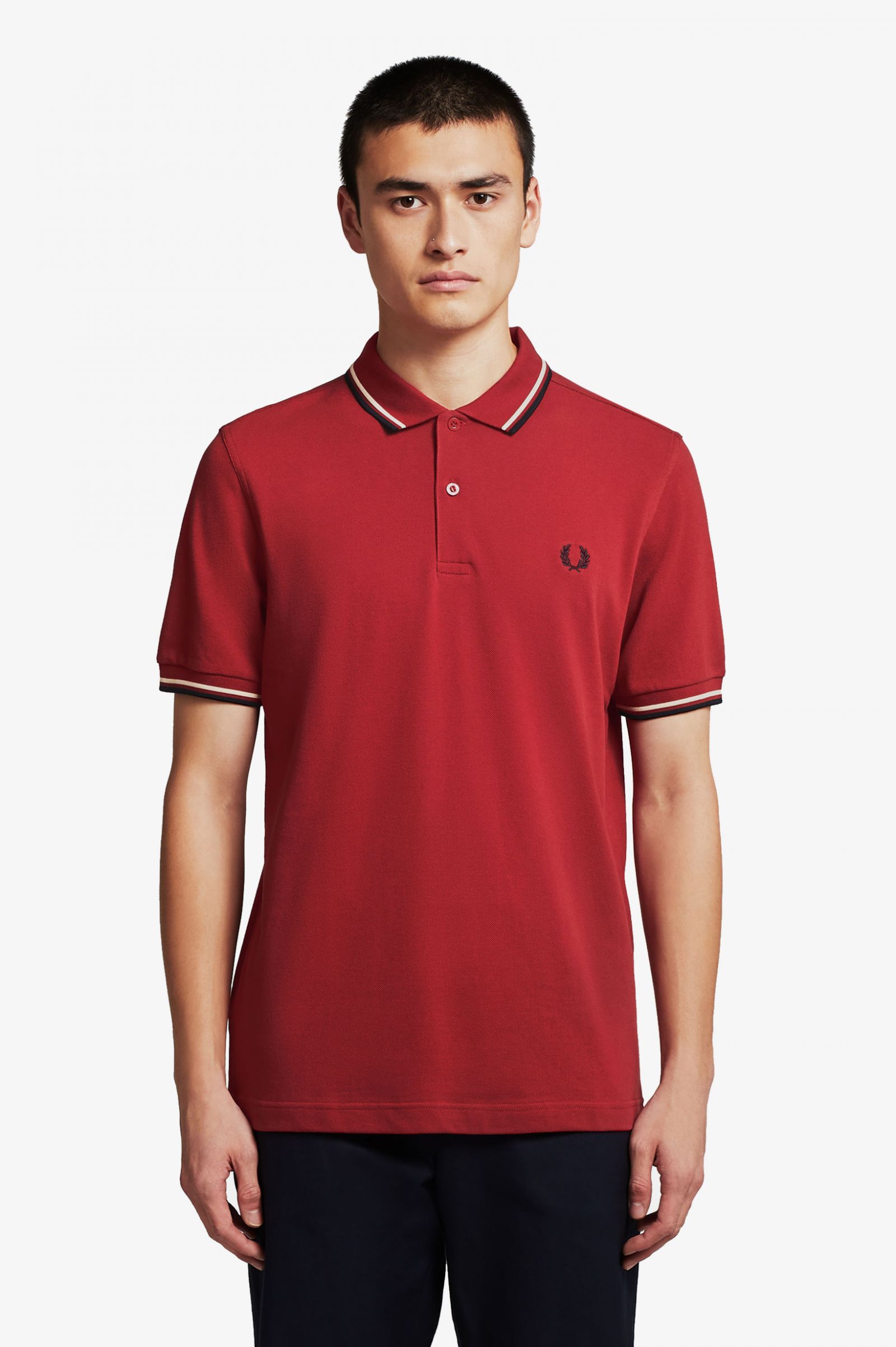 red fred perry polo