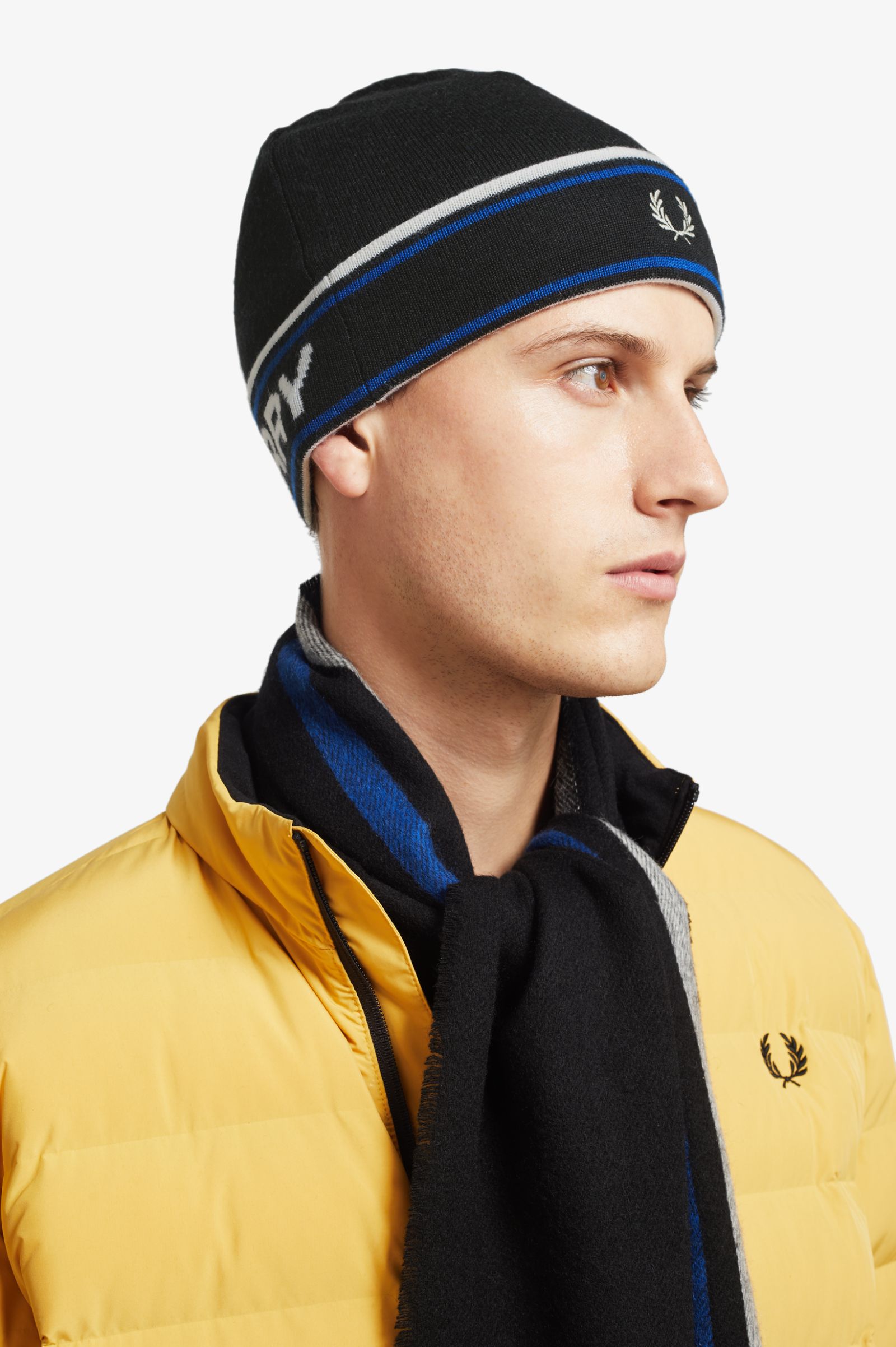 fred perry beanie hat