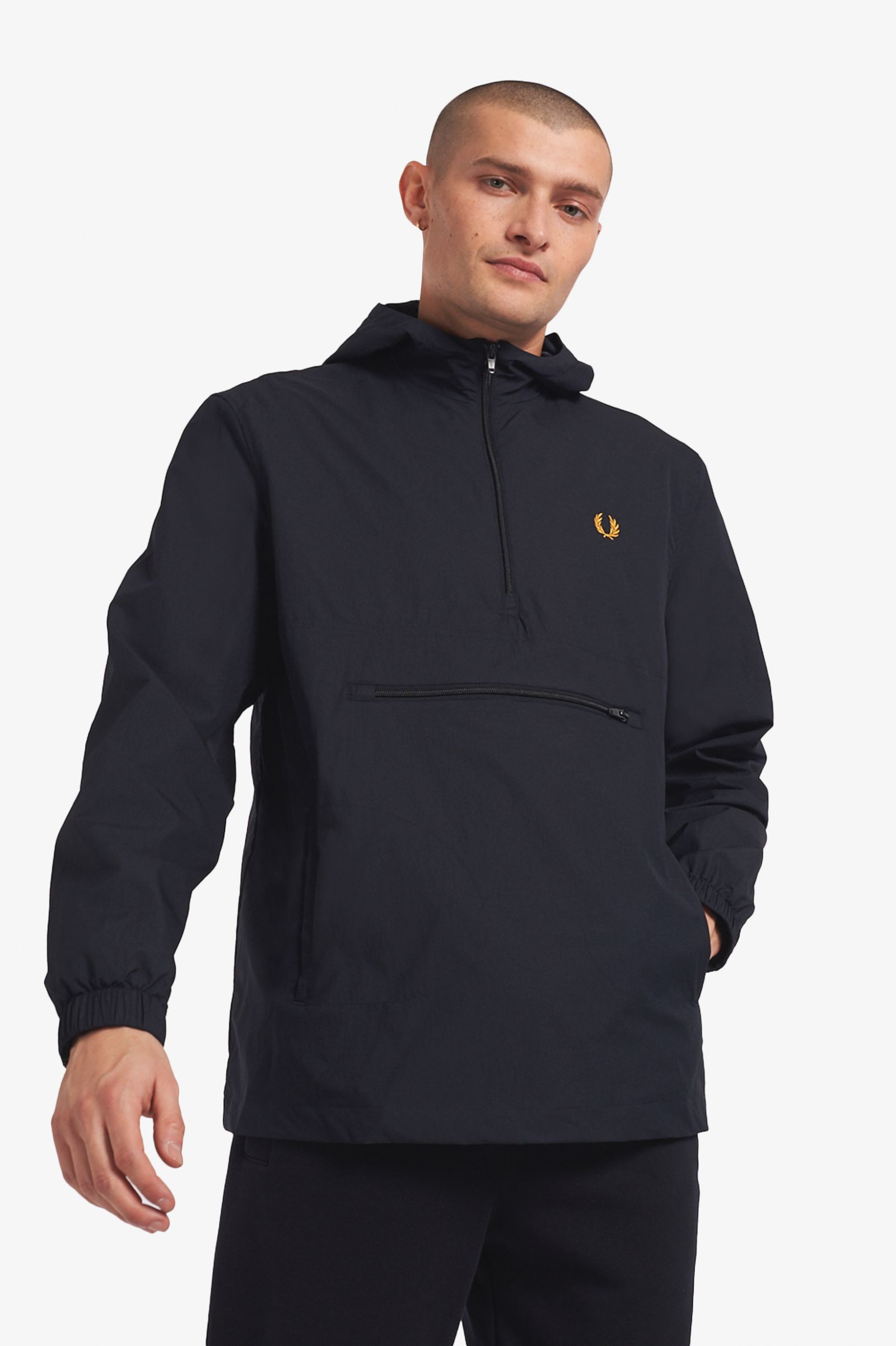 Half Zip Hooded Cagoule - Navy | Men's 