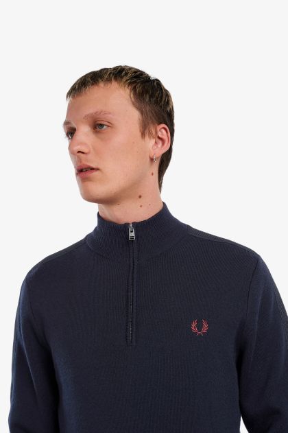 FRED PERRY V-neck wool knit sweater, men's size M / eaa434994