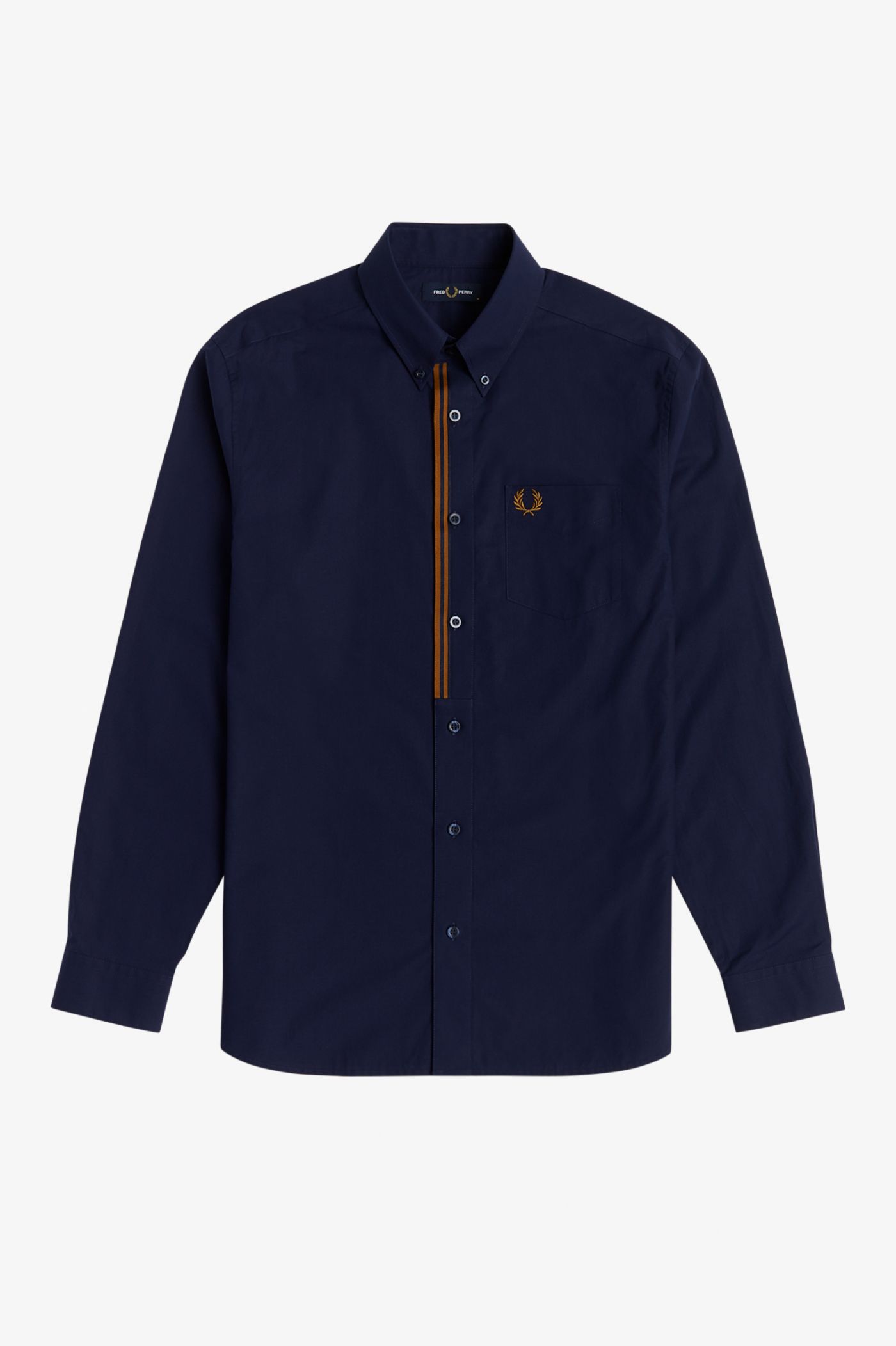 fred perry taped placket shirt