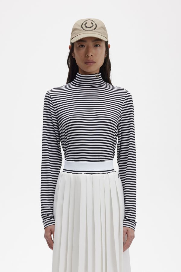 Striped Roll Neck Top